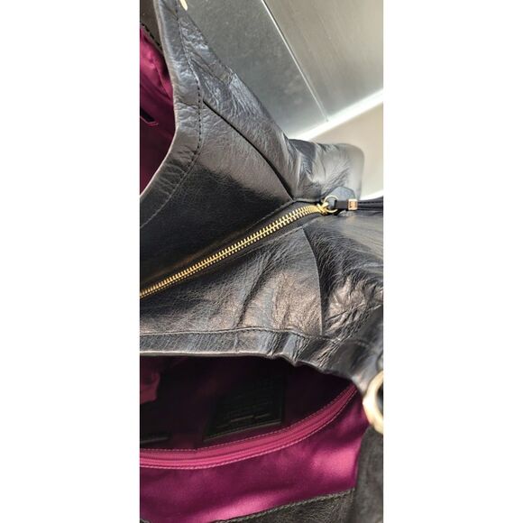 Coach Back Maddison Textured Leather Shoulder Bag Hobo Style Lattice Leather Bag - Picture 9 of 13